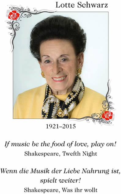 Lotte Schwarz 1921 - 2015